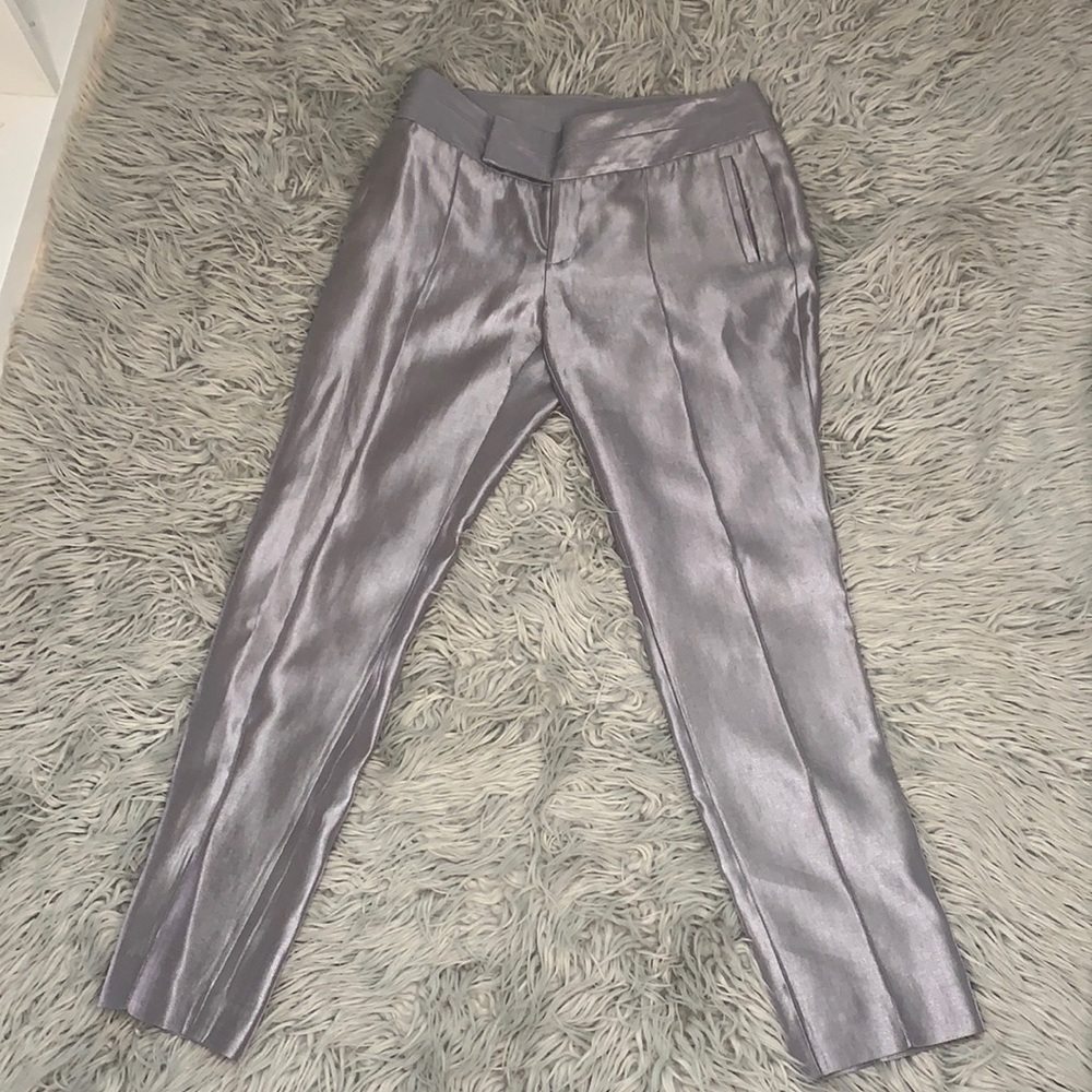 Women’s Calvin Klein silver suit pants